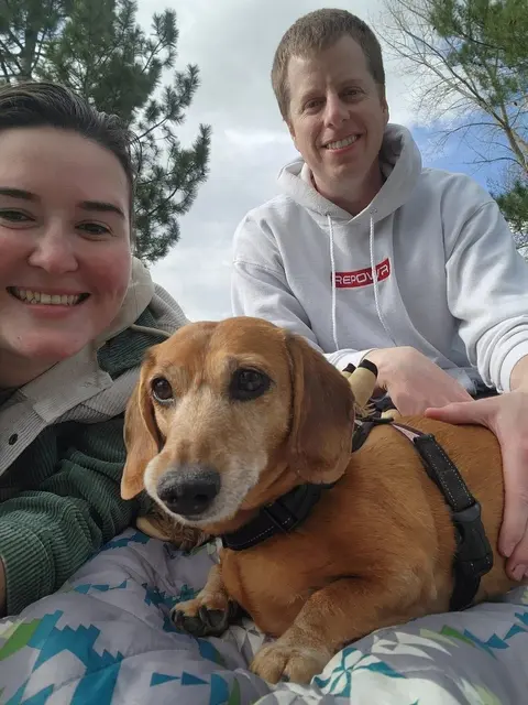 Cozy at home with our dachshund
