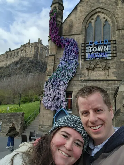 Exploring Edinburgh together in Scotland